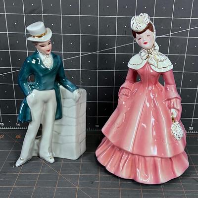 Pair of Florence Figurines; Man & Woman