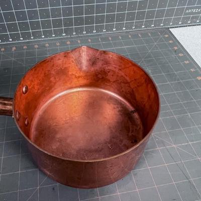 Made in France Solid Copper Sauce Pan 