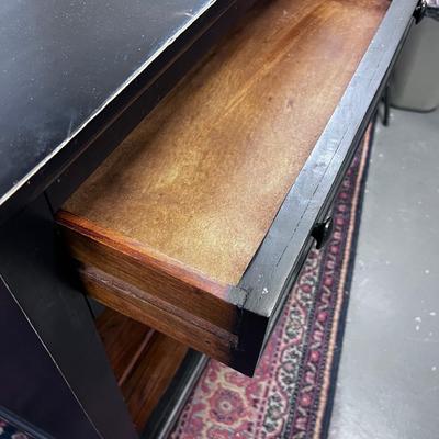 Black Shelf with Drawer TV Stand 