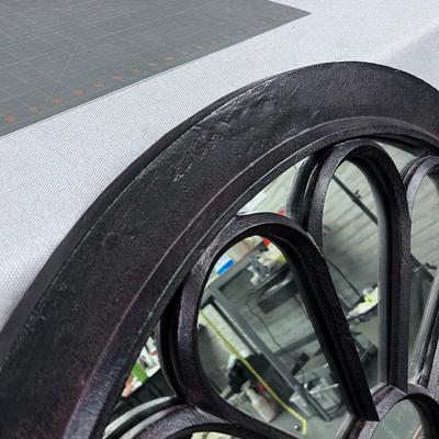 Iron Framed HEAVY ROUND Mirror