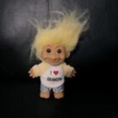 I LOVE GRANDPA - 5" Russ Troll Doll With Yellow Hair