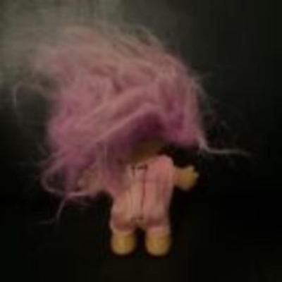 Vintage Russ Troll Doll Pink Hair Exercise Outfit