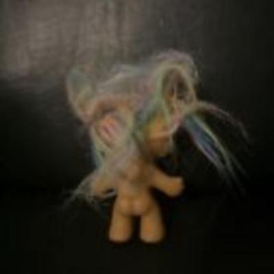 Vintage 3" RUSS Troll Doll With Rainbow Hair