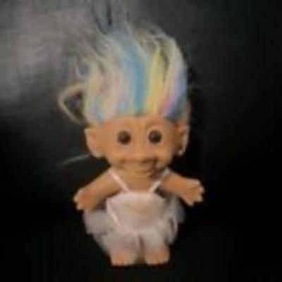 Rainbow Troll Doll Girl Pink Tutu Ballet Rainbow Hair Bright Of America Earring