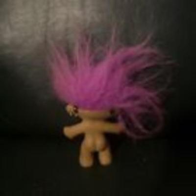 Total Trollers TROLL KEYCHAIN Street Kids 1991 Troll Doll Sunglasses 2 1/2 "