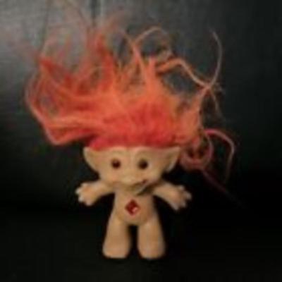 Vintage Troll Red With Diamond Belly Toy