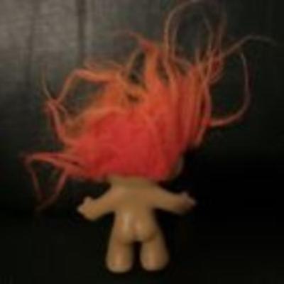 Vintage Troll Red With Diamond Belly Toy