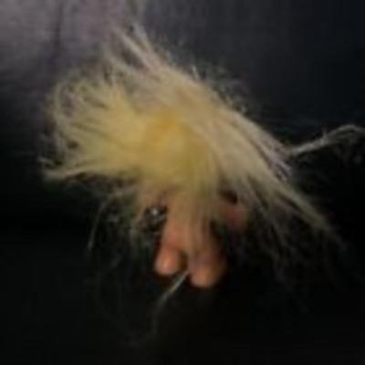 Russ Graduate 3â€ Troll Doll Yellow Hair With Blue Cap And Pencil in Hand