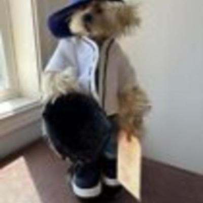 Late Night Paws - Willy Baseball Player German Mohair, wool paws, glass eyes