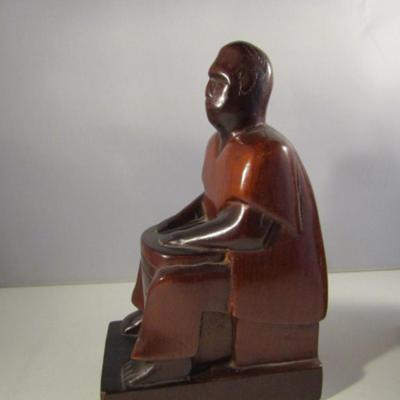Carved Wooden Bookends