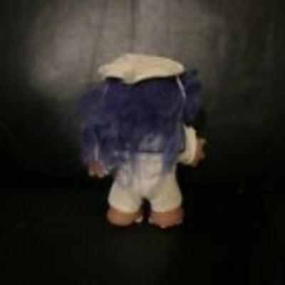 1986 Norfin Sailor TROLL Doll Adopt A Troll Vintage Blue Hair
