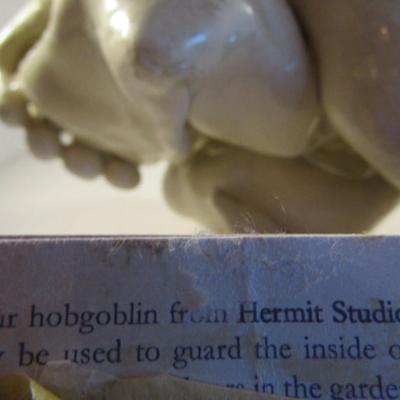 Hand Created Clay Hobgoblin Statue by Hermit Studio- Approx 11