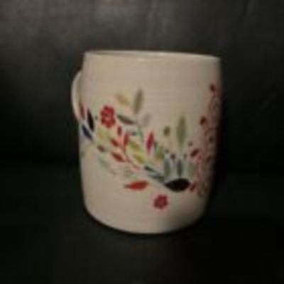 Anthropologie Letter P Initial Mug Petal Palette Flower Starla Halfmann Monogram