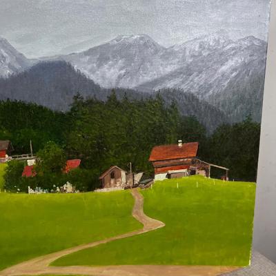 Untitled oil on Canvas Painting by Carl FUNSTH, Noted Idaho Artist  