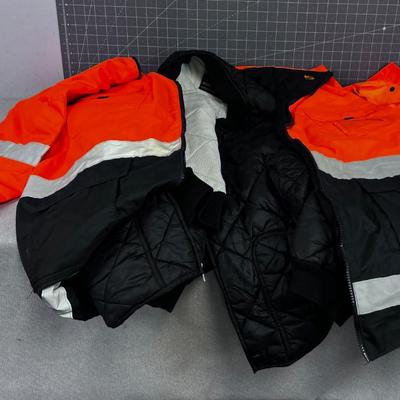 Size 4 X South Pole Reflective Jacket with Liner and Removable Sleeves