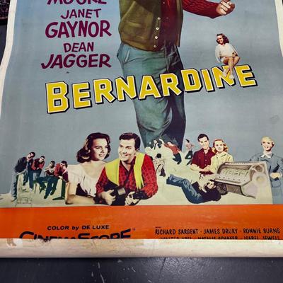 FULL SHEET Movie Poster "BERNADINE" Staring Pat Boone 1957