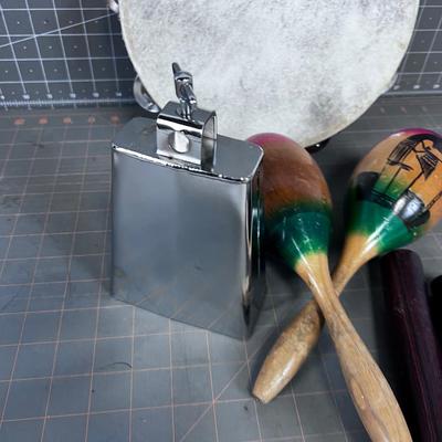 Tambourine, Cow Bell and other Percussion Items