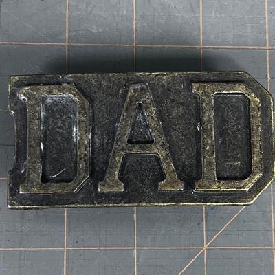 Brass "DAD" Belt Buckle 