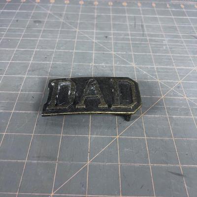 Brass "DAD" Belt Buckle 