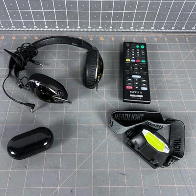 Misc. Electronics: Head Lamp, Skull Candy, Ear Buds