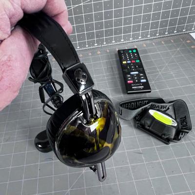 Misc. Electronics: Head Lamp, Skull Candy, Ear Buds