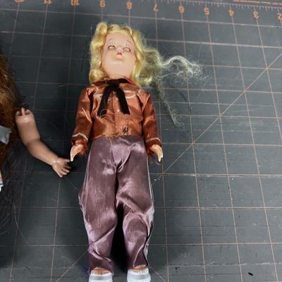 2 Antique Composition Dolls 