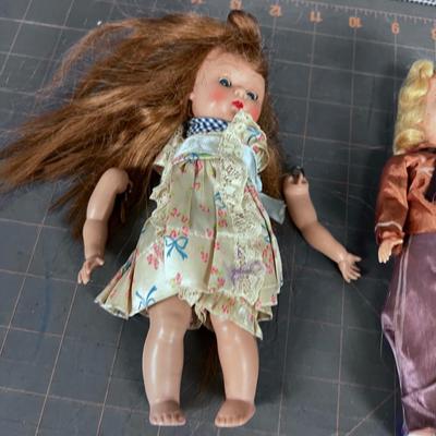 2 Antique Composition Dolls 