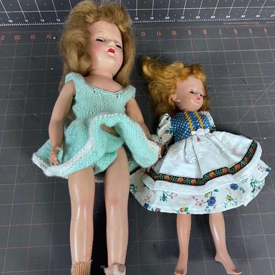 2 Vintage Composition Dolls 1 is Mary Hoyer and other is Jill Vogue Doll