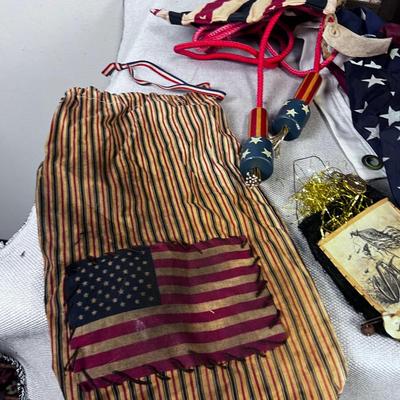 4th of July Flags, Bunting Etc. (Large Box of Patriotic Enthusiasm) 