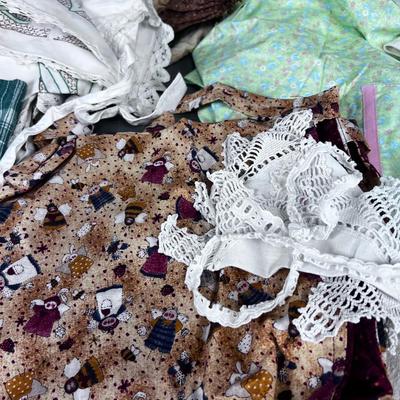 Vintage Linens  Doilies, Flour Sacks, Pillows etc. 