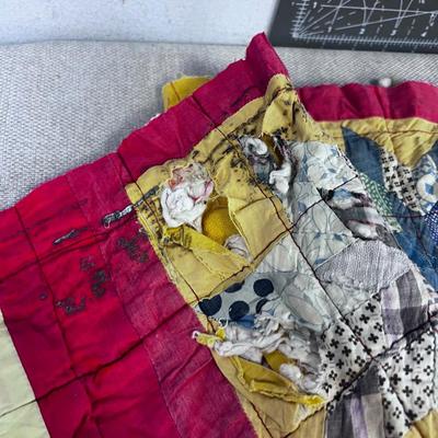 Antique Patchwork Quilt Pillow 