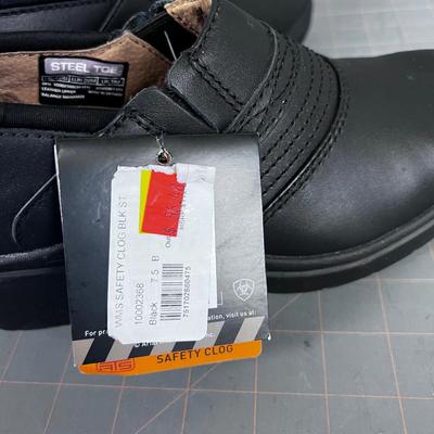 NEW Steel Toe ARIAT Work Shoe NEW Women's Safety Clog BLACK 