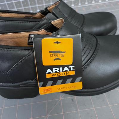 NEW Steel Toe ARIAT Work Shoe NEW Women's Safety Clog BLACK 