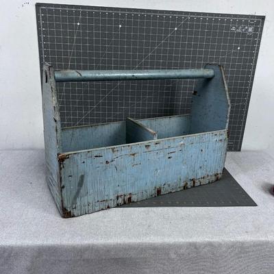 Tool Tote with BLUE Chippy Paint