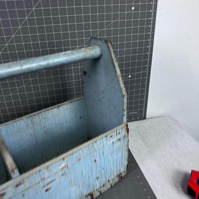 Tool Tote with BLUE Chippy Paint