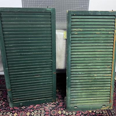 Pair of Green Shutters 