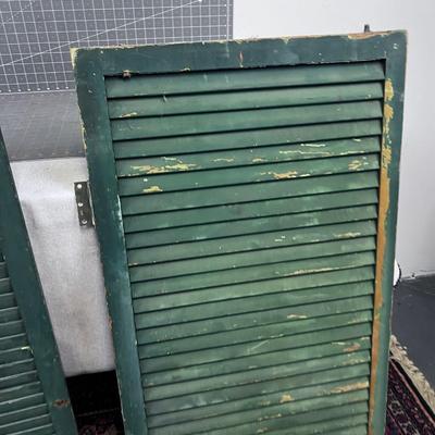 Pair of Green Shutters 