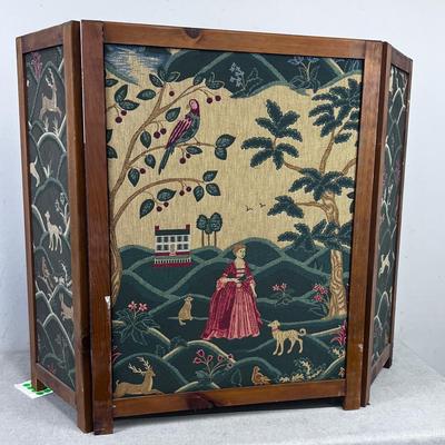 Folk Art Tapestry Fabric, Fire Place Screen
