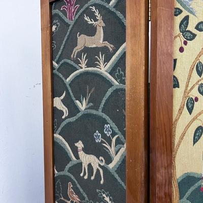 Folk Art Tapestry Fabric, Fire Place Screen