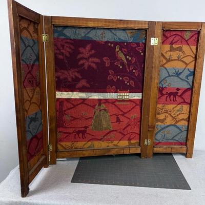 Folk Art Tapestry Fabric, Fire Place Screen
