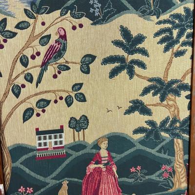 Folk Art Tapestry Fabric, Fire Place Screen