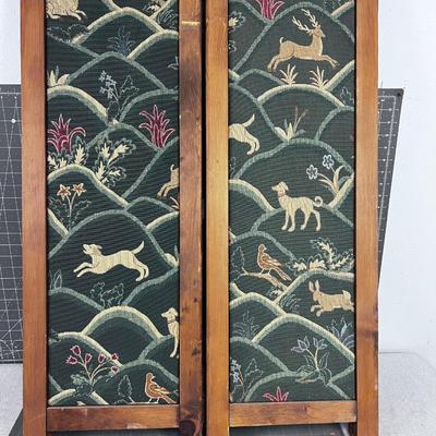 Folk Art Tapestry Fabric, Fire Place Screen