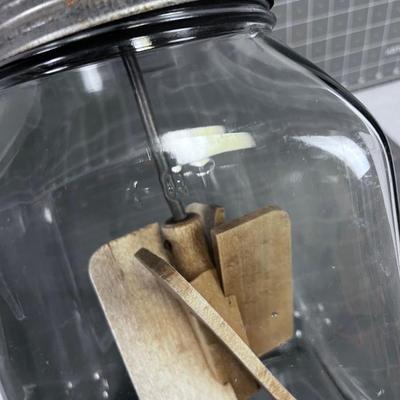 Antique Butter Churn 4 Quart Jar