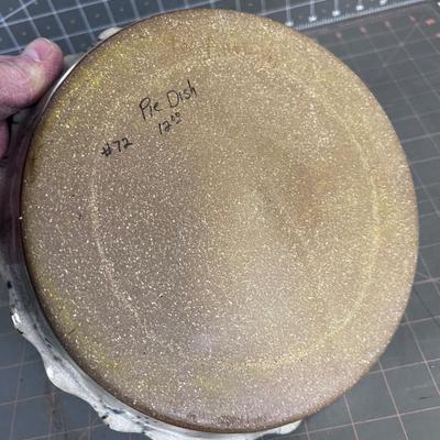 Stoneware Pie Dish Blue-ish color