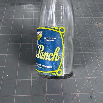 Aloha Punch 1930's Era Bottle with Label 