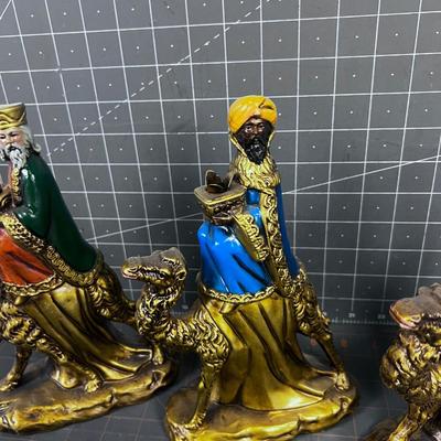 3 Wisemen on Camels Candle Holders