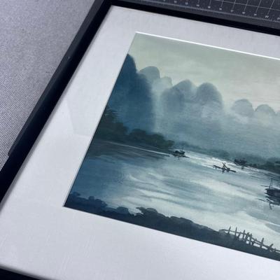 Japanese Water Color, Framed and Matted 