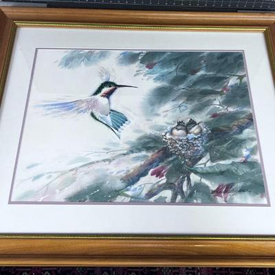 Artist Proof by Richard E. Williams. Hummingbirds 