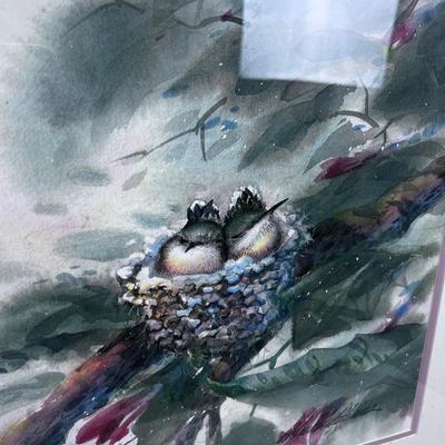 Artist Proof by Richard E. Williams. Hummingbirds 