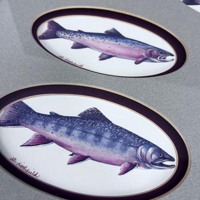 Watercolor with Dry Flies by Nancy C. Littlefield, Noted Utah Artist Fish and Fly's 